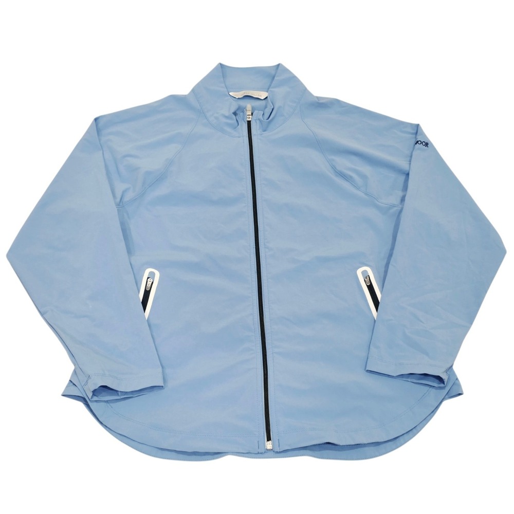 Peter Millar Womens XL Light Blue Full Zip Golf Performance Jacket Zip Pockets